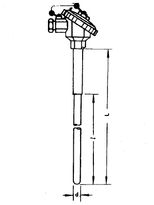 WRP-130無固定防水接線盒鉑銠熱電偶安裝圖片 WRP-130無固定防水接線盒鉑銠熱電偶安裝圖片