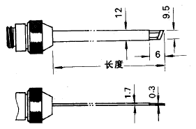 WREM,WRNM-205A直柄式薄片形熱電偶探桿安裝圖片 WREM,WRNM-205A直柄式薄片形熱電偶探桿安裝圖片