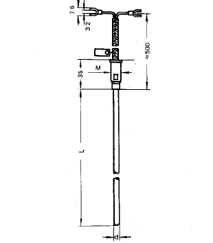WRNK-191無固定帶補償導(dǎo)線鎧裝熱電偶安裝圖片