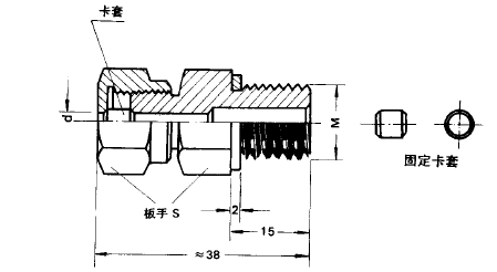 鎧裝熱電偶固定卡套螺紋安裝圖片及尺寸 鎧裝熱電偶固定卡套螺紋安裝圖片及尺寸
