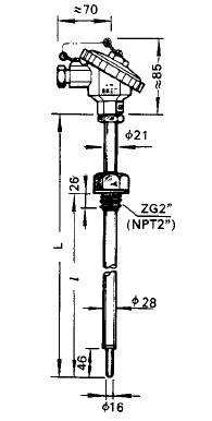 WRER-12電站測(cè)溫用煙道風(fēng)道熱電偶安裝圖片 WRER-12電站測(cè)溫用煙道風(fēng)道熱電偶安裝圖片