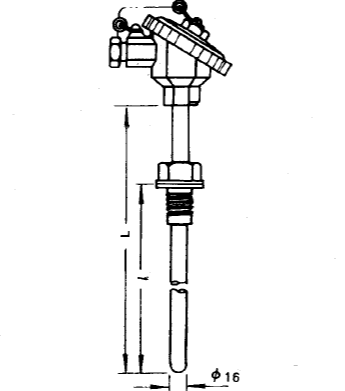 WRE-230固定螺紋裝配式熱電偶安裝圖片