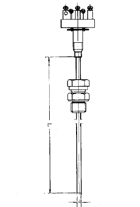 WZPK-303S可動卡套螺紋簡易式鎧裝鉑熱電阻安裝圖片