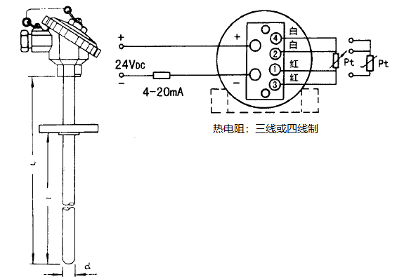 SBWZ-2481/431熱電阻一體化溫度變送器安裝圖片